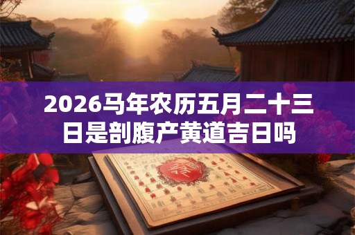 2026马年农历五月二十三日是剖腹产黄道吉日吗