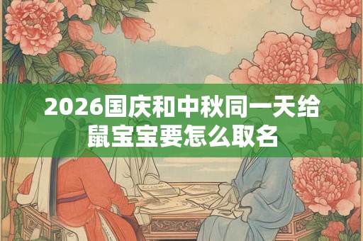 2026国庆和中秋同一天给鼠宝宝要怎么取名 2026国庆和中秋同一天给鼠宝宝要怎么取名