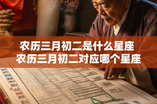 农历三月初二是什么星座 农历三月初二对应哪个星座