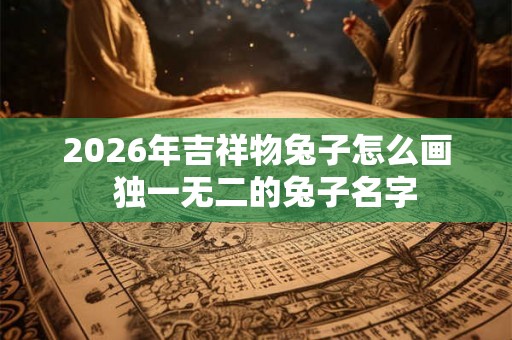 2026年吉祥物兔子怎么画  独一无二的兔子名字