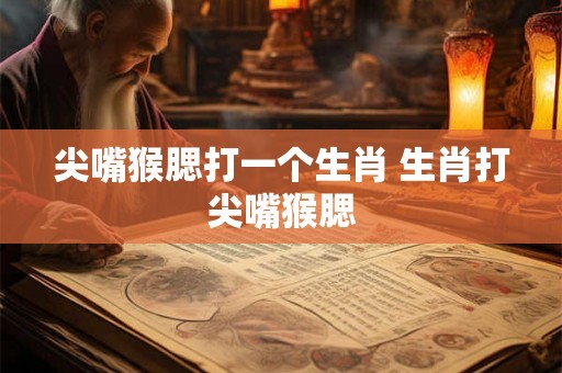 尖嘴猴腮打一个生肖 生肖打尖嘴猴腮