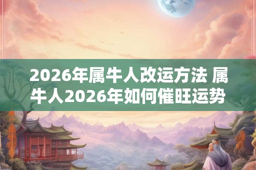 2026年属牛人改运方法 属牛人2026年如何催旺运势