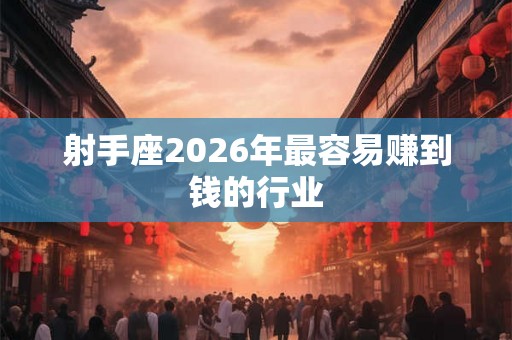 射手座2026年最容易赚到钱的行业