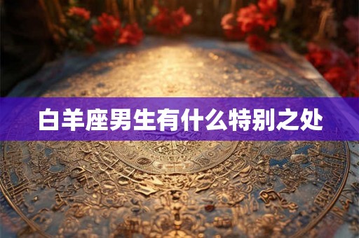 白羊座男生有什么特别之处