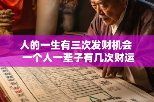人的一生有三次发财机会 一个人一辈子有几次财运 人的一生有三次发财机会 一个人一辈子有几次财运