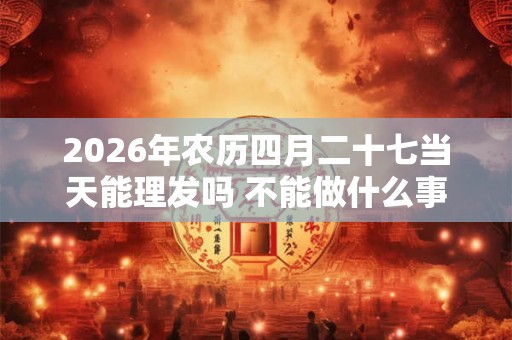 2026年农历四月二十七当天能理发吗 不能做什么事