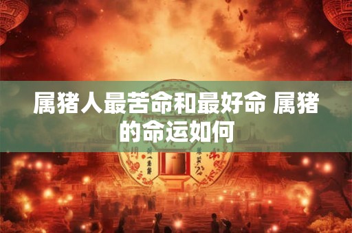 属猪人最苦命和最好命 属猪的命运如何 属猪人最苦命和最好命 属猪的命运如何