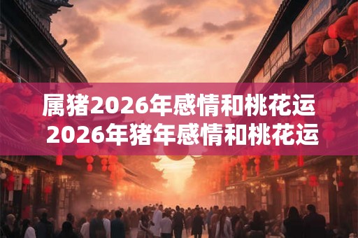 属猪2026年感情和桃花运 2026年猪年感情和桃花运如何 属猪2026年感情和桃花运 2026年猪年感情和桃花运如何