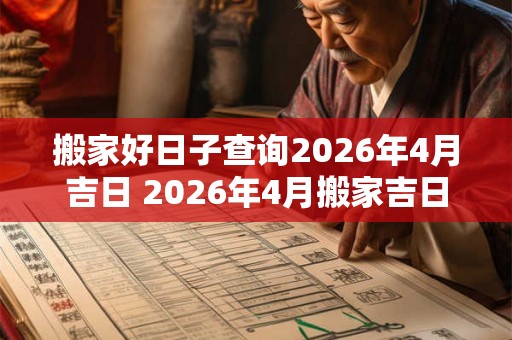 搬家好日子查询2026年4月吉日 2026年4月搬家吉日是哪天