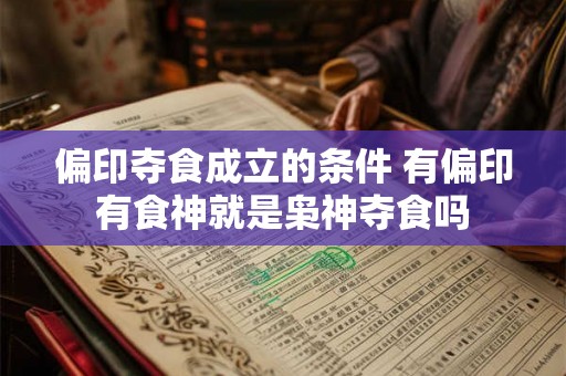 偏印夺食成立的条件 有偏印有食神就是枭神夺食吗