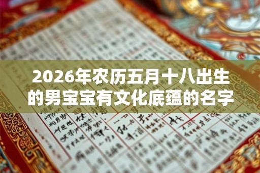 2026年农历五月十八出生的男宝宝有文化底蕴的名字赏析