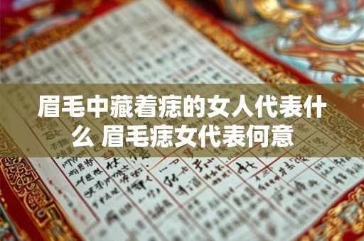 眉毛中藏着痣的女人代表什么 眉毛痣女代表何意 眉毛中藏着痣的女人代表什么 眉毛痣女代表何意