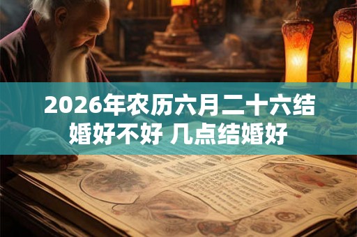 2026年农历六月二十六结婚好不好 几点结婚好 2026年农历六月二十六结婚好不好 几点结婚好