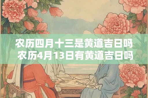 农历四月十三是黄道吉日吗 农历4月13日有黄道吉日吗