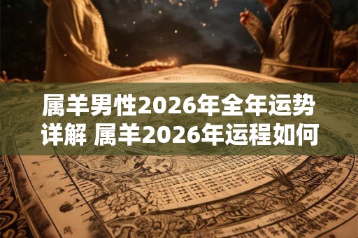 属羊男性2026年全年运势详解 属羊2026年运程如何
