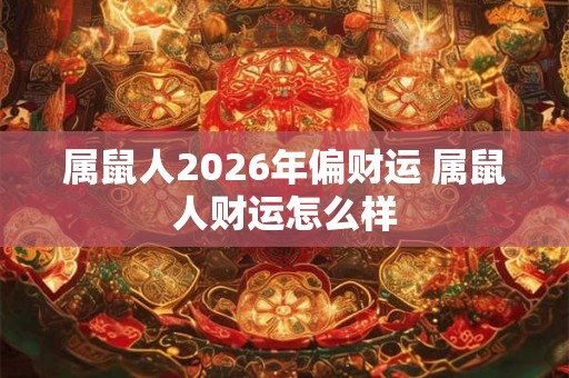 属鼠人2026年偏财运 属鼠人财运怎么样 属鼠人2026年偏财运 属鼠人财运怎么样