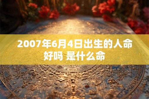 2007年6月4日出生的人命好吗 是什么命 2007年6月4日出生的人命好吗 是什么命