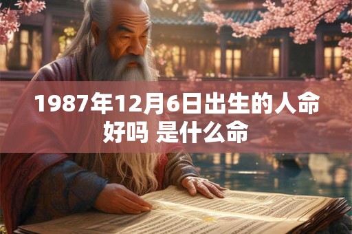 1987年12月6日出生的人命好吗 是什么命