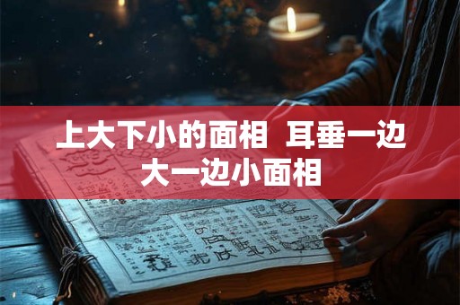 上大下小的面相  耳垂一边大一边小面相
