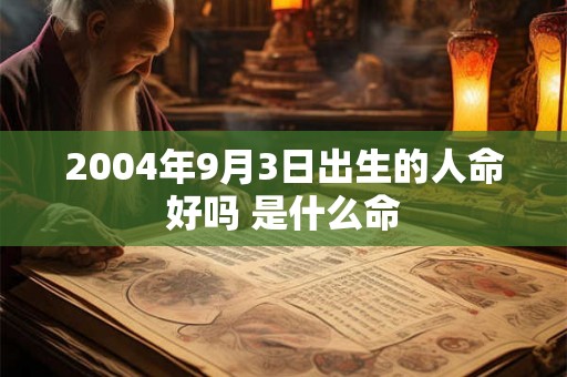2004年9月3日出生的人命好吗 是什么命