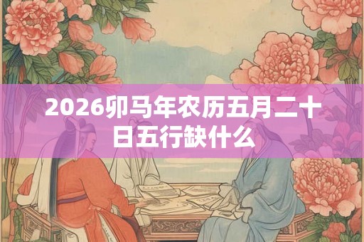 2026卯马年农历五月二十日五行缺什么