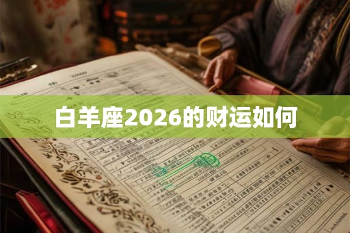 白羊座2026的财运如何