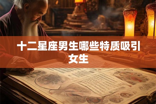 十二星座男生哪些特质吸引女生