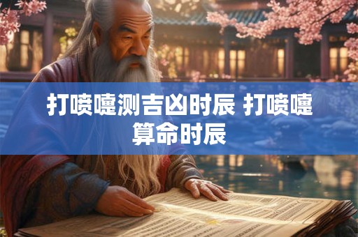 打喷嚏测吉凶时辰 打喷嚏算命时辰