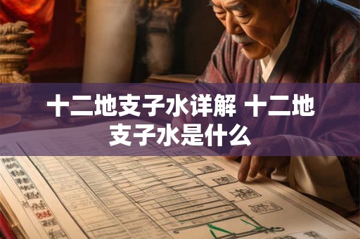 十二地支子水详解 十二地支子水是什么 十二地支子水详解 十二地支子水是什么