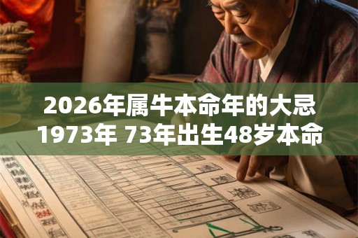 2026年属牛本命年的大忌1973年 73年出生48岁本命年佩戴什么好