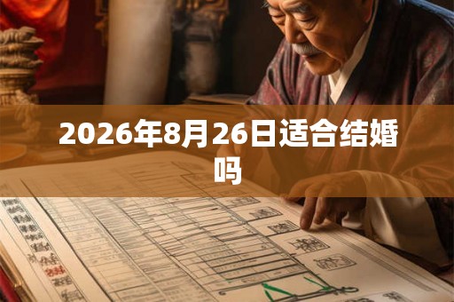 2026年8月26日适合结婚吗
