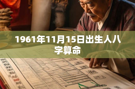 1961年11月15日出生人八字算命