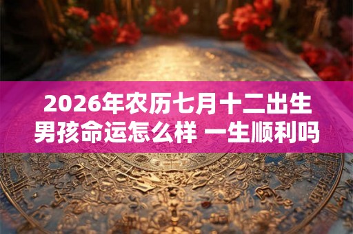 2026年农历七月十二出生男孩命运怎么样 一生顺利吗