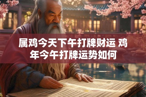 属鸡今天下午打牌财运 鸡年今午打牌运势如何