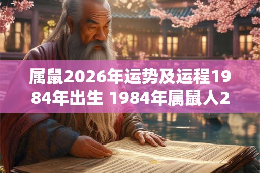 属鼠2026年运势及运程1984年出生 1984年属鼠人2026年财运及运势