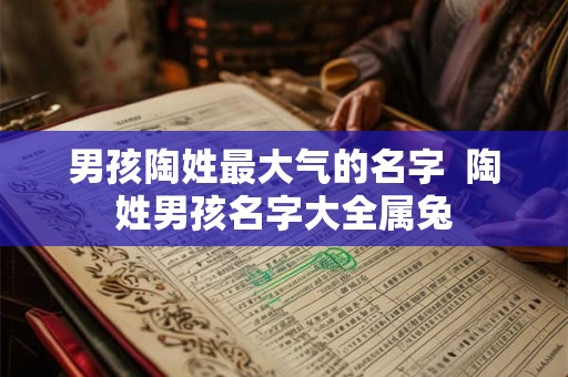 男孩陶姓最大气的名字  陶姓男孩名字大全属兔
