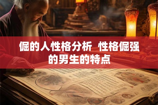 倔的人性格分析  性格倔强的男生的特点
