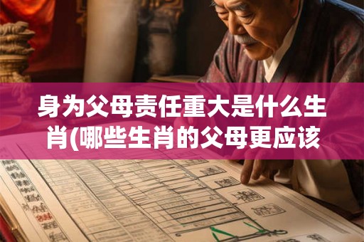 身为父母责任重大是什么生肖(哪些生肖的父母更应该认识到自己的责任重大?) 身为父母责任重大是什么生肖(哪些生肖的父母更应该认识到自己的责任重大?)