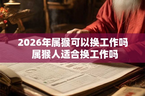 2026年属猴可以换工作吗 属猴人适合换工作吗 2026年属猴可以换工作吗 属猴人适合换工作吗