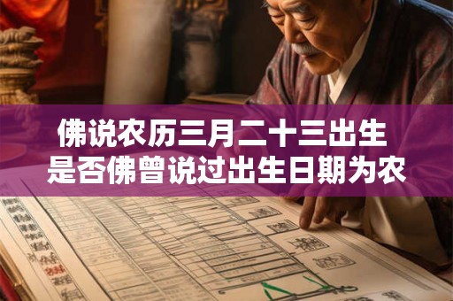 佛说农历三月二十三出生 是否佛曾说过出生日期为农历三月二十三