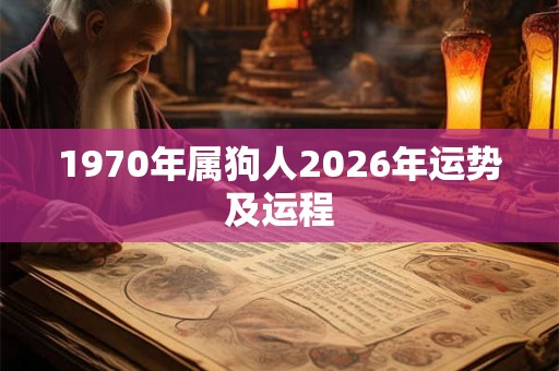 1970年属狗人2026年运势及运程 1970年属狗人2026年运势及运程