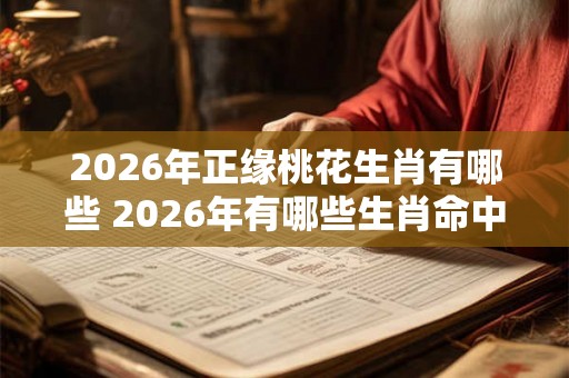 2026年正缘桃花生肖有哪些 2026年有哪些生肖命中桃花运 2026年正缘桃花生肖有哪些 2026年有哪些生肖命中桃花运