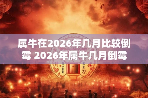 属牛在2026年几月比较倒霉 2026年属牛几月倒霉