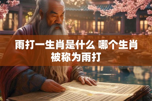 雨打一生肖是什么 哪个生肖被称为雨打