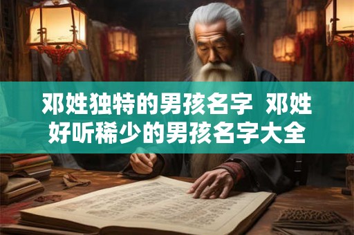 邓姓独特的男孩名字  邓姓好听稀少的男孩名字大全