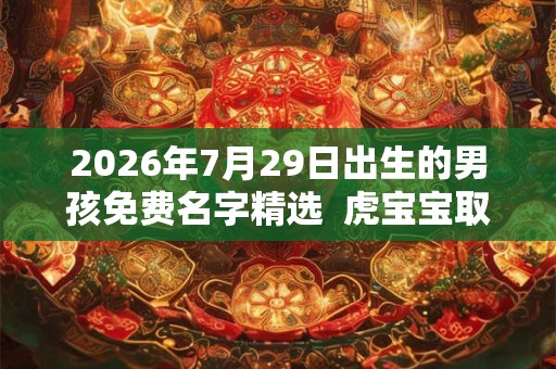 2026年7月29日出生的男孩免费名字精选  虎宝宝取名