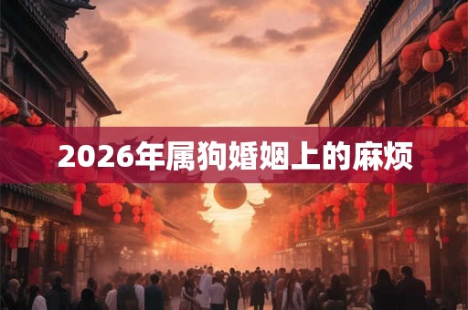 2026年属狗婚姻上的麻烦