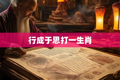 行成于思打一生肖