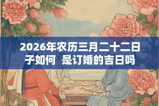 2026年农历三月二十二日子如何 是订婚的吉日吗 2026年农历三月二十二日子如何 是订婚的吉日吗