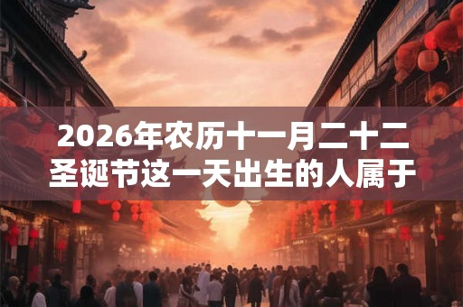 2026年农历十一月二十二圣诞节这一天出生的人属于什么星座